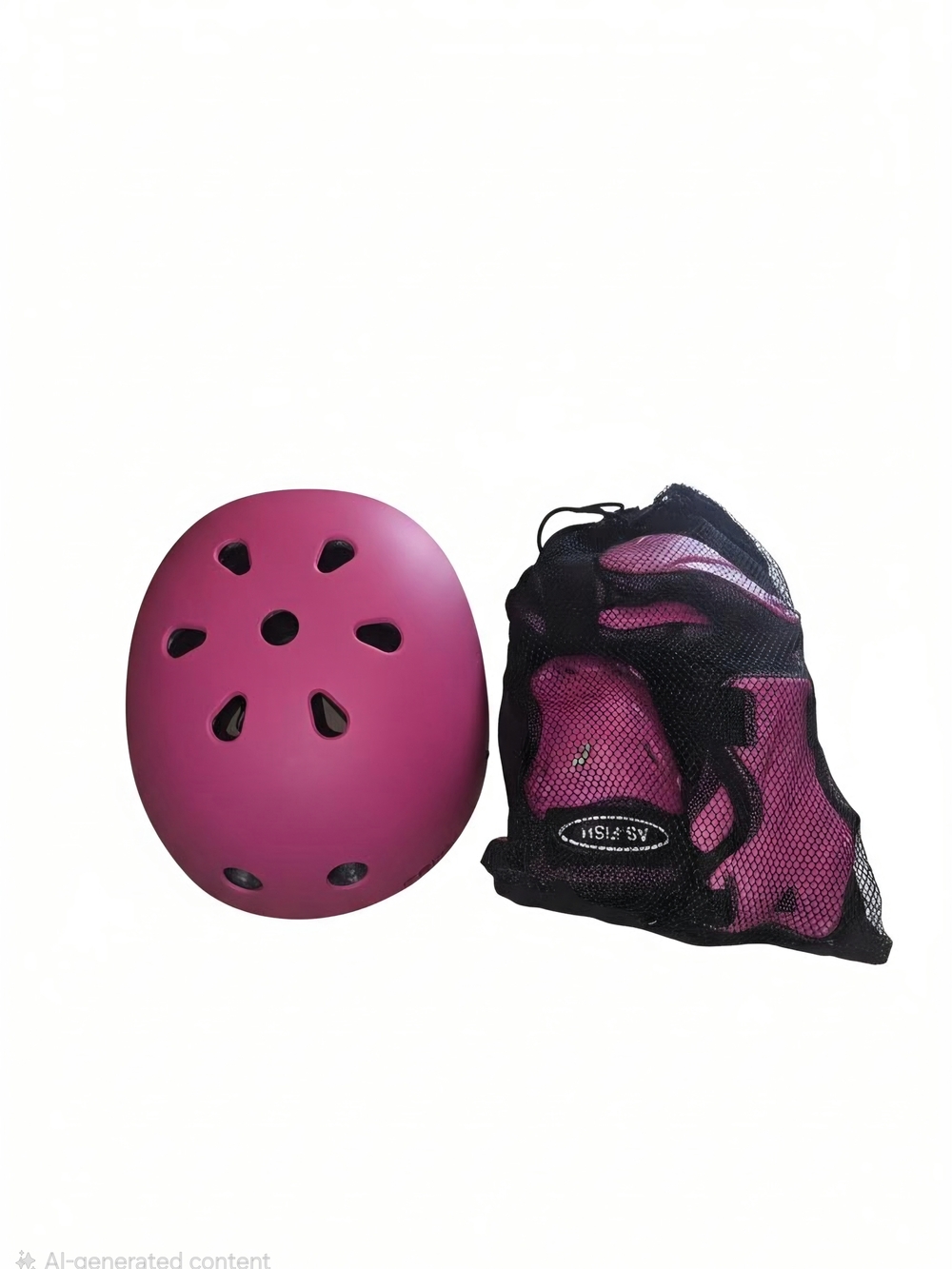 Pink Skate / Bike Helmet and Protective Pad Set Age 3 - 14